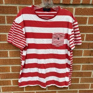 Polo Ralph Lauren Women’s Classic Fit T-shirt Size M Orange & White Striped